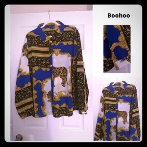 Boohoo leopard shirt